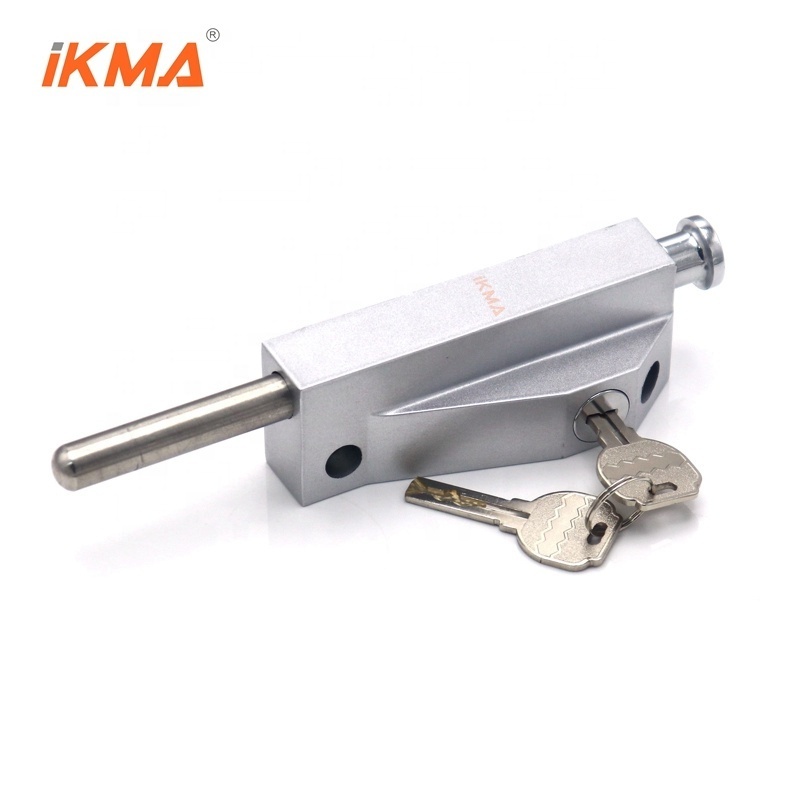 Zinc alloy bolt lock with key for door ground heavy rotating door stopper spring latch bolt