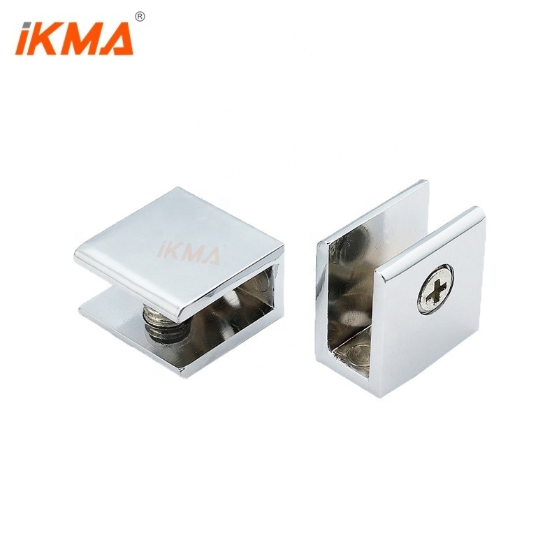 180/90 Degree 6/8/10/12mm Glass Connector aluminum Zinc alloy wall mount corner shelf glass bracket clamps