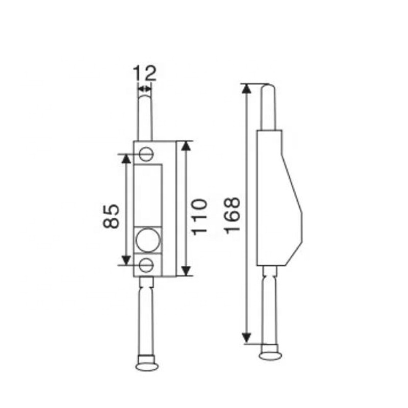 Zinc alloy bolt lock with key for door ground heavy rotating door stopper spring latch bolt