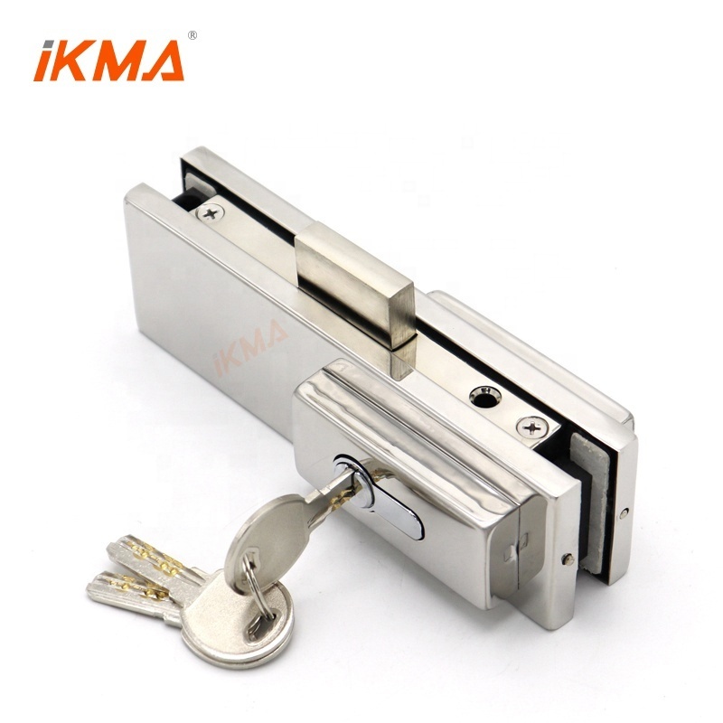 Morocco best sell patch fitting floor mounted glass door lock with key