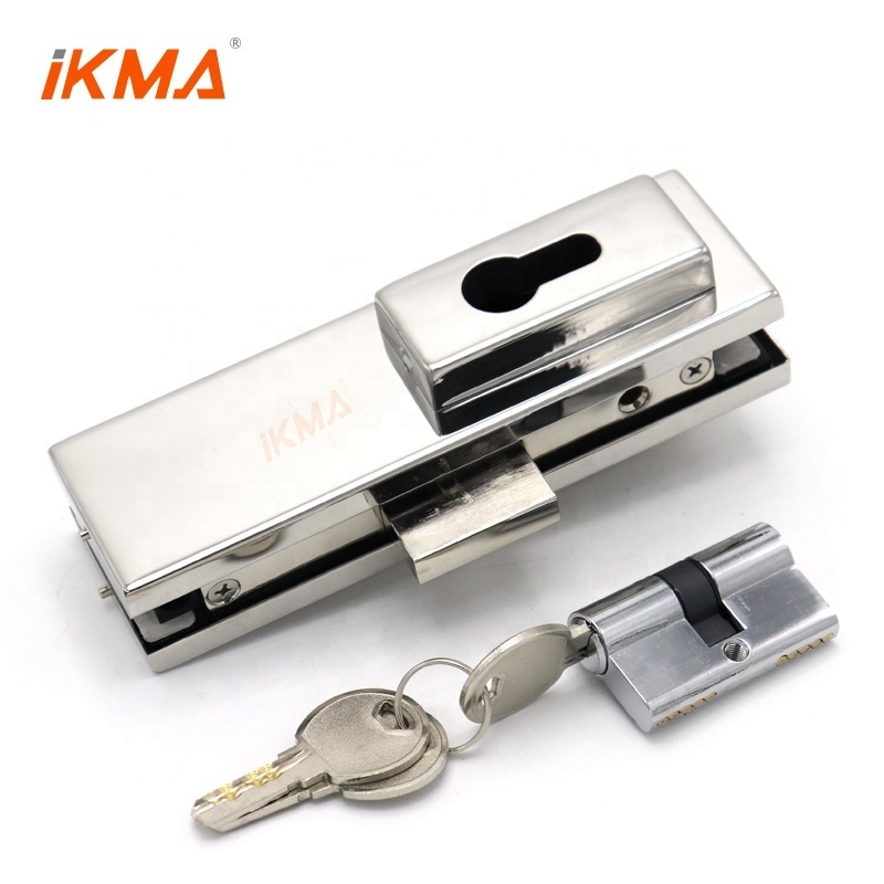 Morocco best sell patch fitting floor mounted glass door lock with key