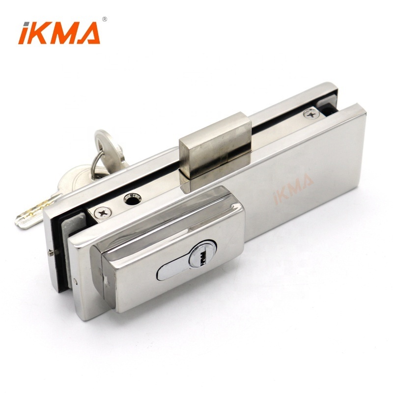 Morocco best sell patch fitting floor mounted glass door lock with key