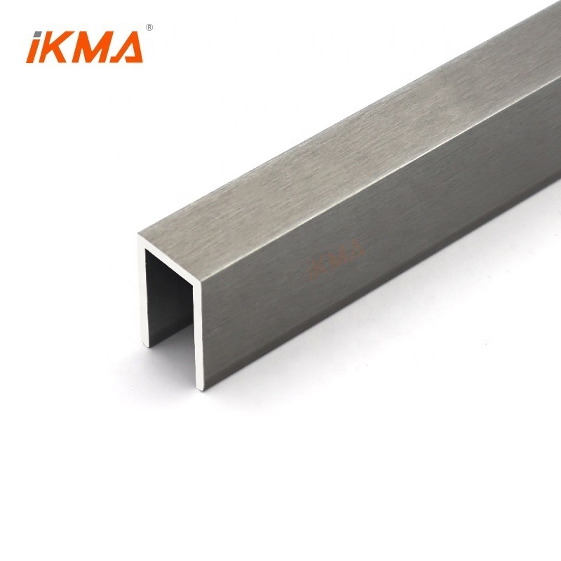 Customizable aluminum alloy/iron/stainless steel 304 201 u channel For 6/8/10/12 mm shower door glass