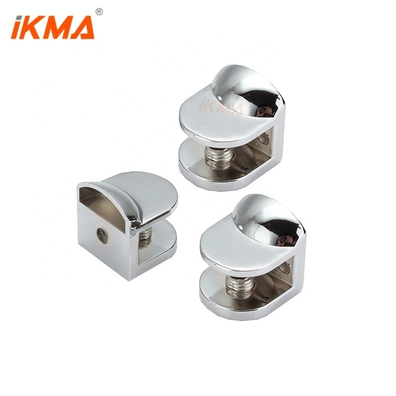 180/90 Degree 6/8/10/12mm Glass Connector aluminum Zinc alloy wall mount corner shelf glass bracket clamps