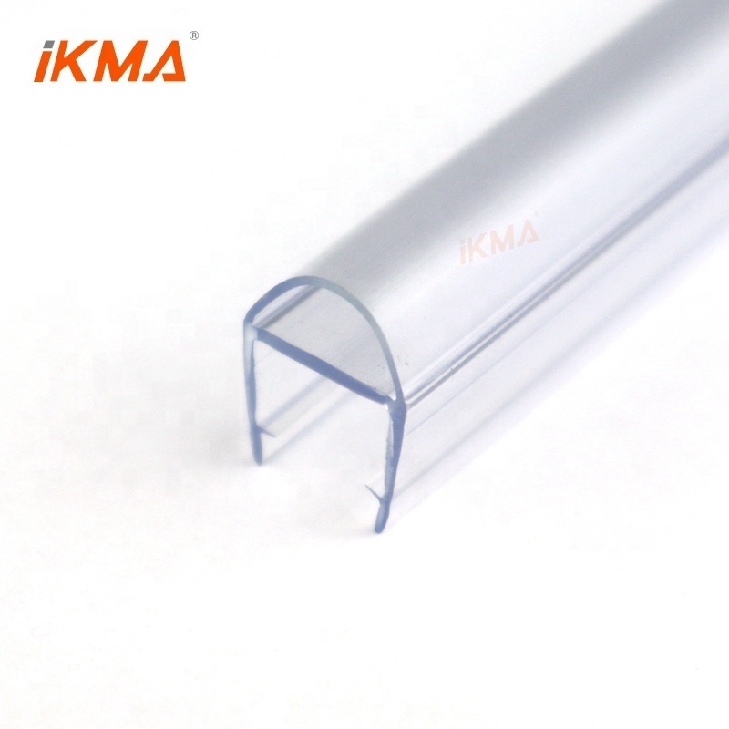 Bathroom waterproof edge glass plastic pvc rubber guard clear plastic shower door seal strip