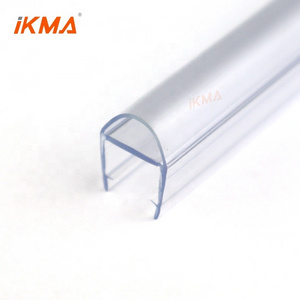 Bathroom waterproof edge glass plastic pvc rubber guard clear plastic shower door seal strip