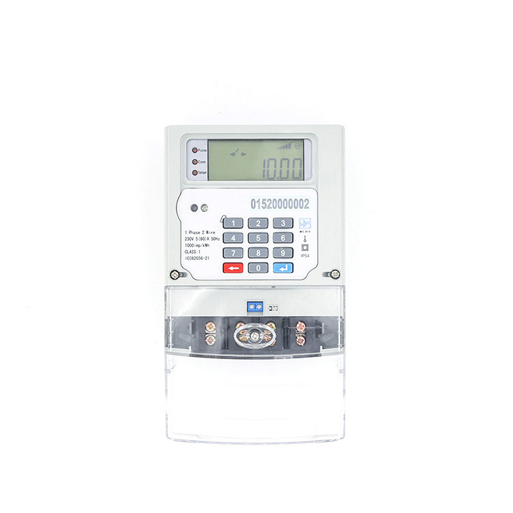 Single Phase Digital Smart Prepaid Energy Meter Electric Power Meter with LED Display Prepaid operating system