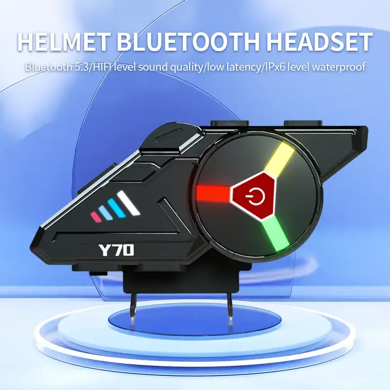 Motorcycle Helmet BT 5.3 Headset FM Radio Bluetooth Headset Helmet for Motorcycle Racing Driving