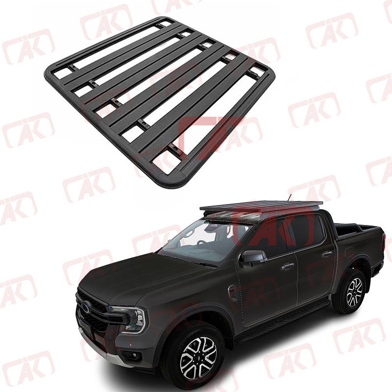 Aluminum Alloy Top Roof Rack Roof Rails Side Luggage Bar For Ford Ranger T9 XL XLT Wildtrak 2022 2023