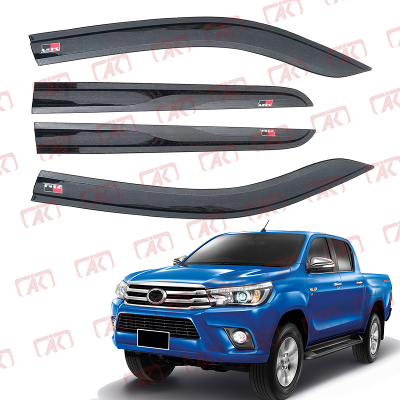 Car GR Door Visors Sun Shade Rain Guard Window Visor For Toyota Hilux Revo 2016+