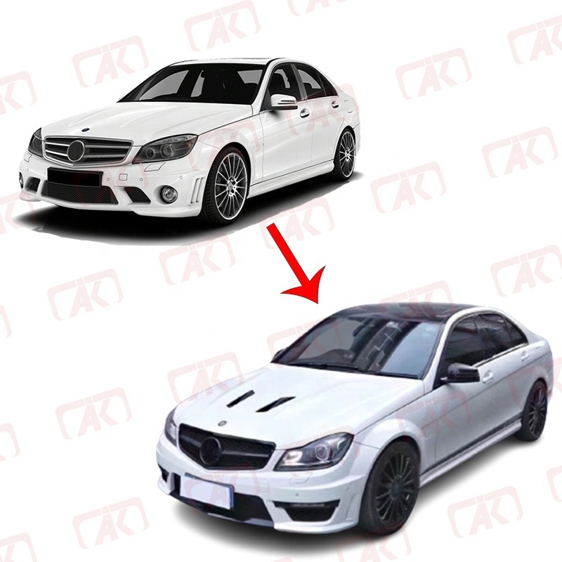 W204 Car Upgrade Kit C63 Facelift Kit For Mercedesc Benz C-Class W204 2007-2014 To C63 Amg Kit