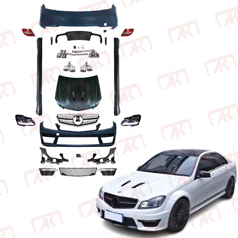 W204 Car Upgrade Kit C63 Facelift Kit For Mercedesc Benz C-Class W204 2007-2014 To C63 Amg Kit