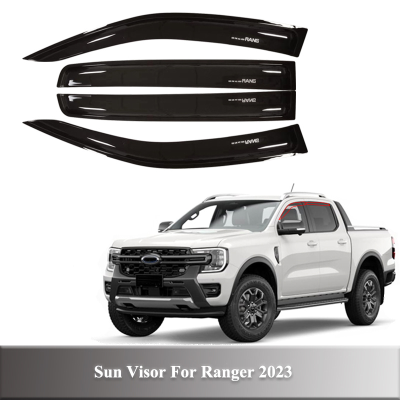 Car GR Door Visors Sun Shade Rain Guard Window Visor For Toyota Hilux Revo 2016+