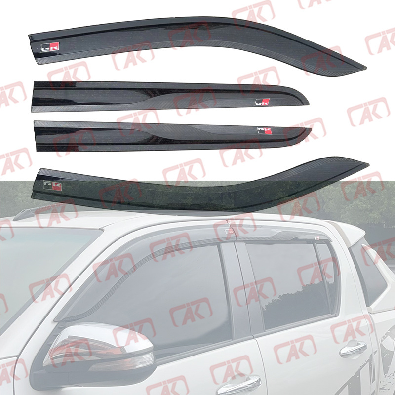 Car GR Door Visors Sun Shade Rain Guard Window Visor For Toyota Hilux Revo 2016+