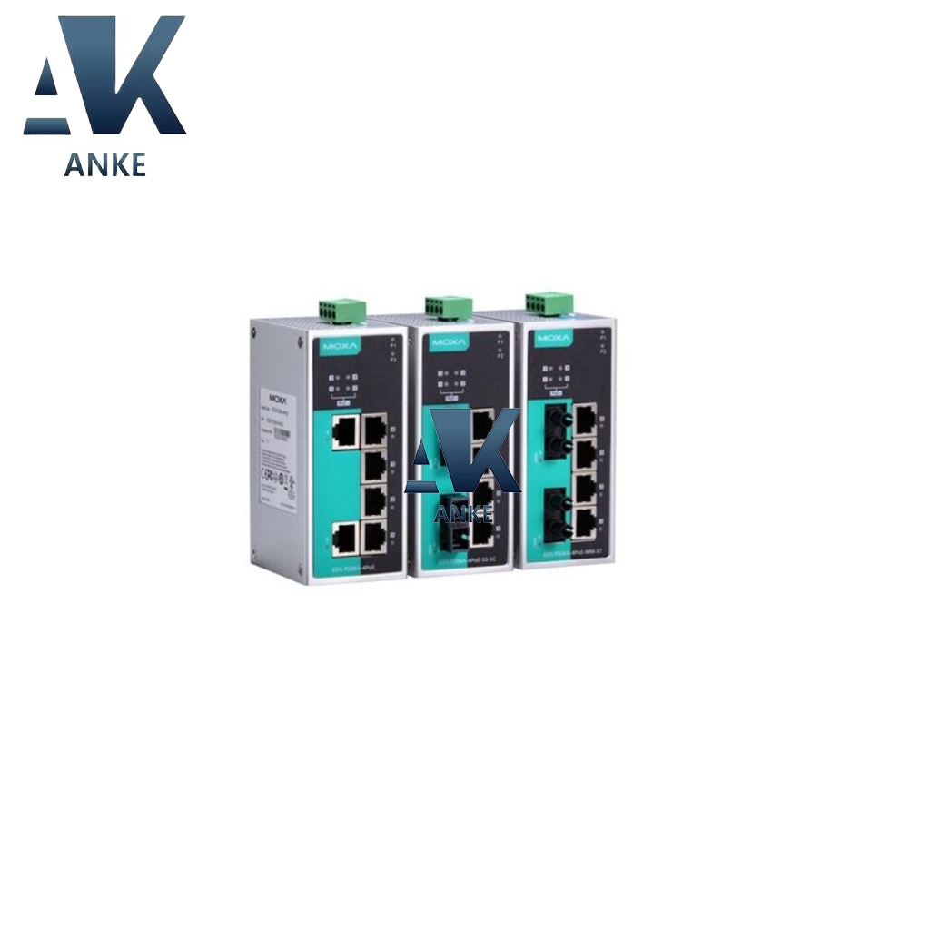 MOXA EDS-P206A-4PoE-SS-SC 6-port unmanaged Ethernet switches with 4 IEEE 802.3af/at PoE+ ports