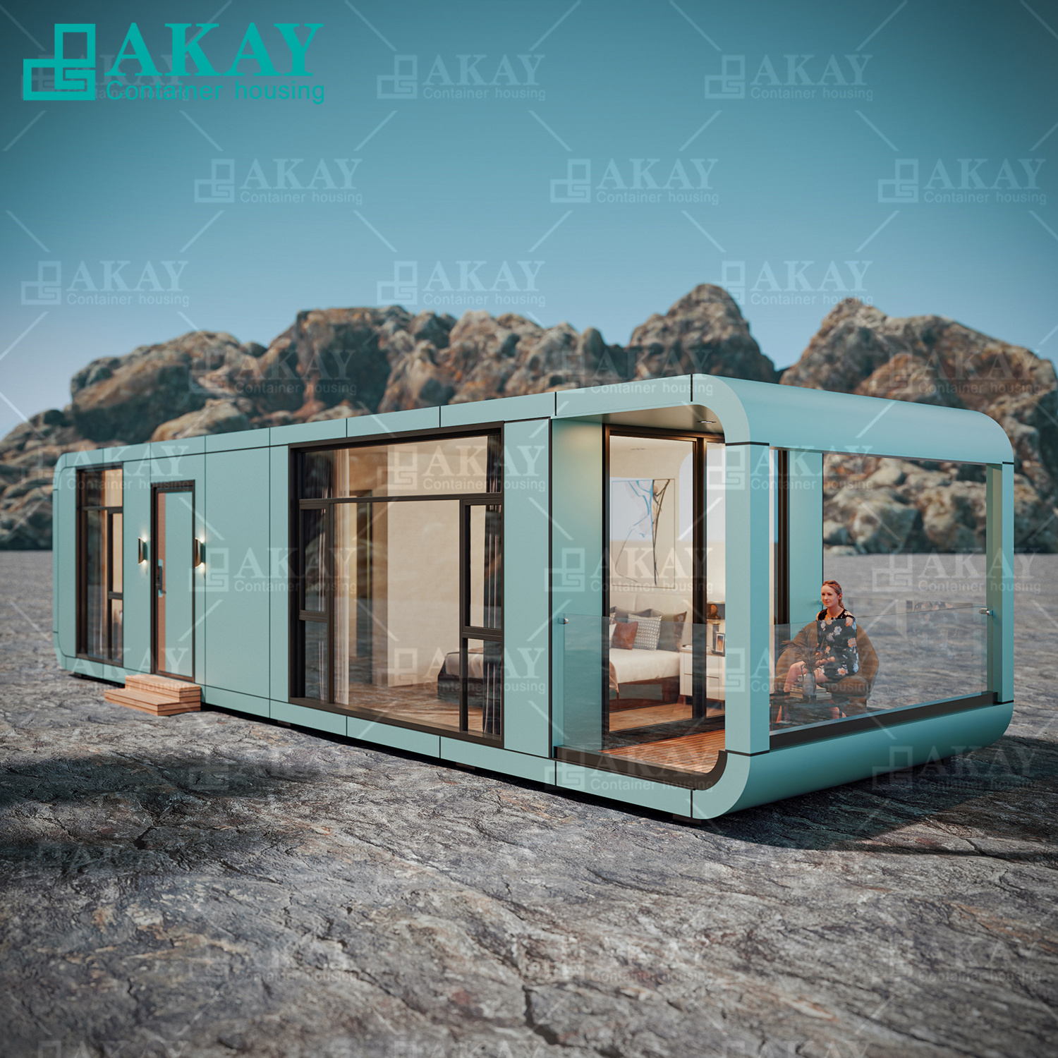 Economic Movable Prefab Prefabricated Demounchable Capsule Hotel Cabin Container House