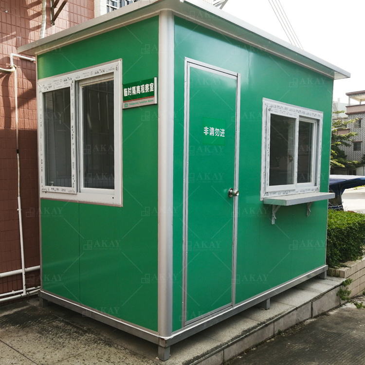 Portable Prefabricated Security Guard Booth Mobile Ticketing House Portable Ticket Booth