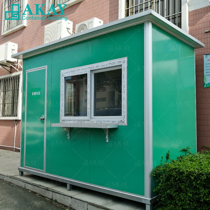 Portable Prefabricated Security Guard Booth Mobile Ticketing House Portable Ticket Booth