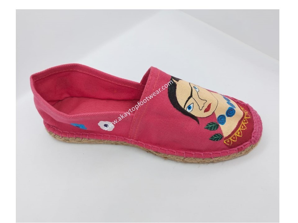 BEST QUALITY PROFESSIONAL IN MANUFACTURING NEW CANVAS PINK SHOES WITH UNIQUE DESIGN 12/13 MM SACKING SOLE  FROM INDIAN VENDOR