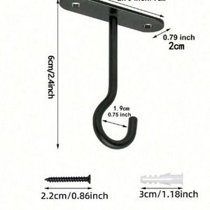 Customizable Iron Hanging Hooks: Versatile Ceiling Balcony And Wall Hooks For Plant Baskets And Clothes Drying