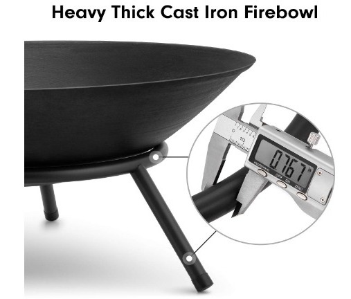 Outdoor FirePit Metal Fire Bowl Outdoor Metal FirePit for Camping and Backyard Use