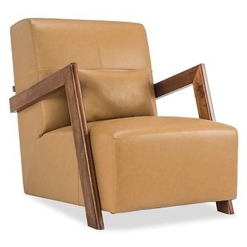 leather upholstered accent chairs Leisure chair single sofa with backrest armrest for Living Room