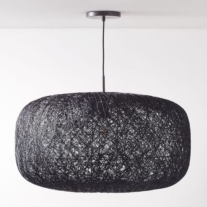 E27 Art Deco Single Small Mesh Black Metal Shade Dinning Bedroom Bedside Cage Led Pendant Light