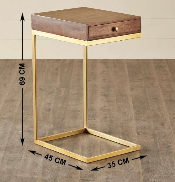 Modern Wood Bedside Table Night Stand with Storage Drawer Sofa Side Coffee Accent Furniture for Bedroom