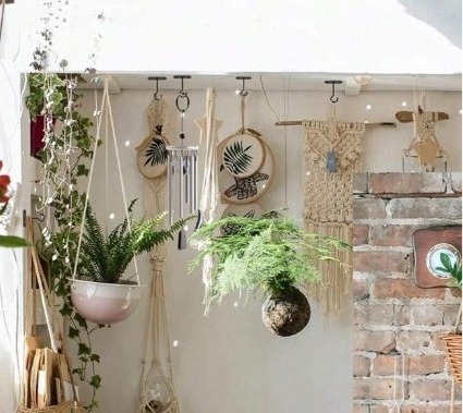 Customizable Iron Hanging Hooks: Versatile Ceiling Balcony And Wall Hooks For Plant Baskets And Clothes Drying