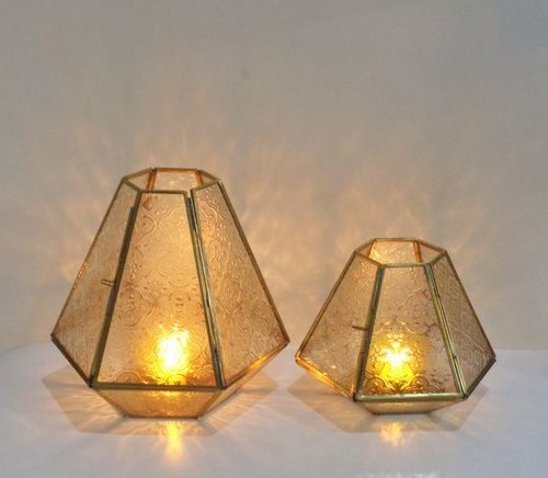 AK Brass Handmade manufactured in India Petal Designer Metal Decorative Lantern Tealight Candle Holder For Home Hotel Decoration