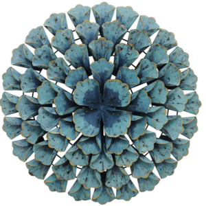 Blue Antique Decorative Flower Wall Hanging Artistic Design Home Decor Wall Decoration