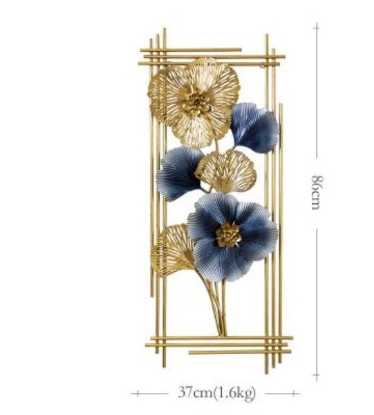 Ak Brass Golden Vertical Modern Iron Wall Clock Set For Home Decor