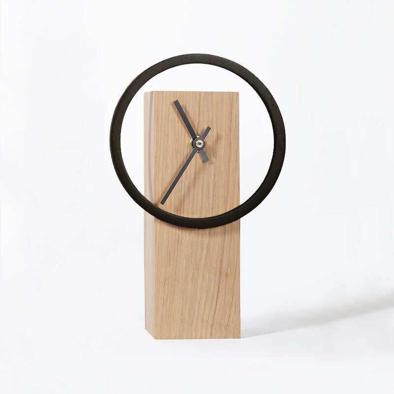 Nordic Star Four Corner Wooden Decorative Wall Clock With Walnut Finished Home Decor Living Room