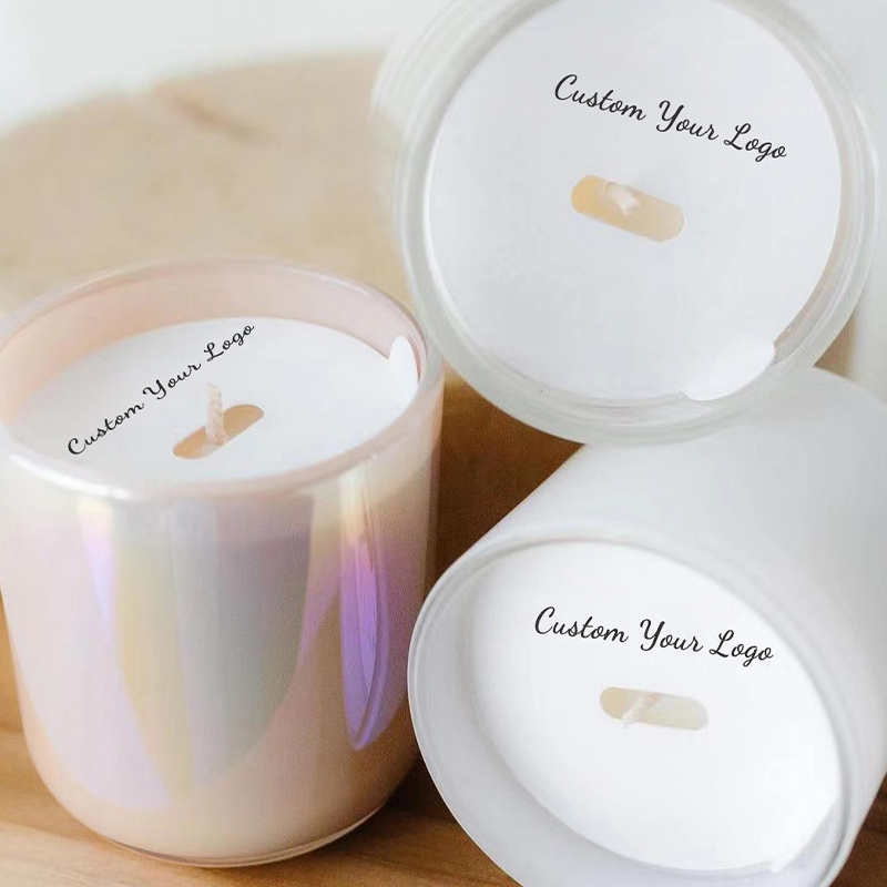 AIKUN Hot Sale Plating Glass Handmade Fall Scented Candles Luxury Soy Wax Wick House Fragrance Aroma Aromatherapy Candle