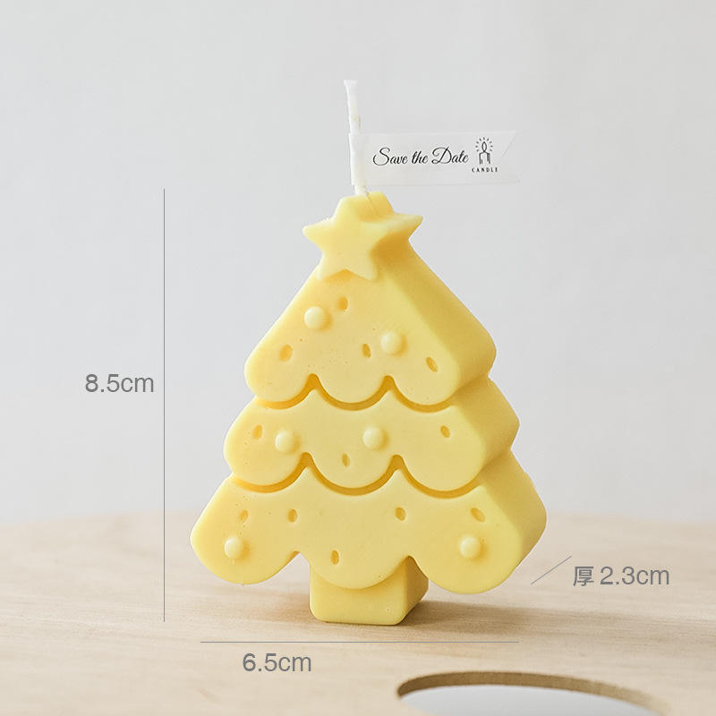 Creative Christmas Scented Candle Home Decoration Ornaments Christmas Tree Fragrance Candle For New Year Gift