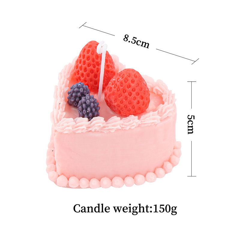 Strawberry Cake Candles Christmas Gift Candles For Home Decoration Aromatic Soy Wax Scented Candles