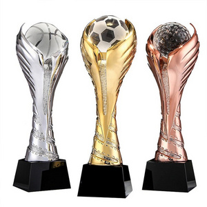 Sports Event Gold Silver Copper Crystal Basketball Football Soccer Baseball Golf Ball Sports Award Champion Trophy