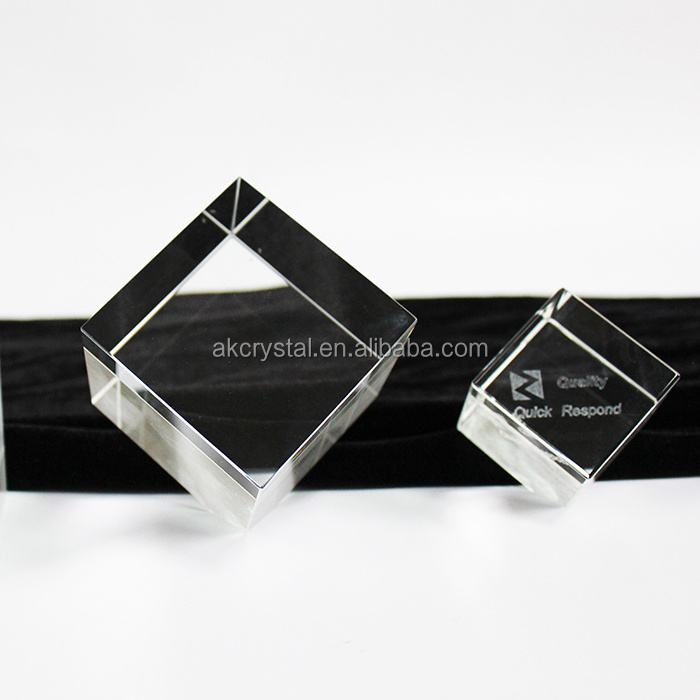 Fashion Super Quality Corner Cutting Optical K9 Crystal Glass Blanks Wholesale for Engraving/ Laser Engraving Blanks