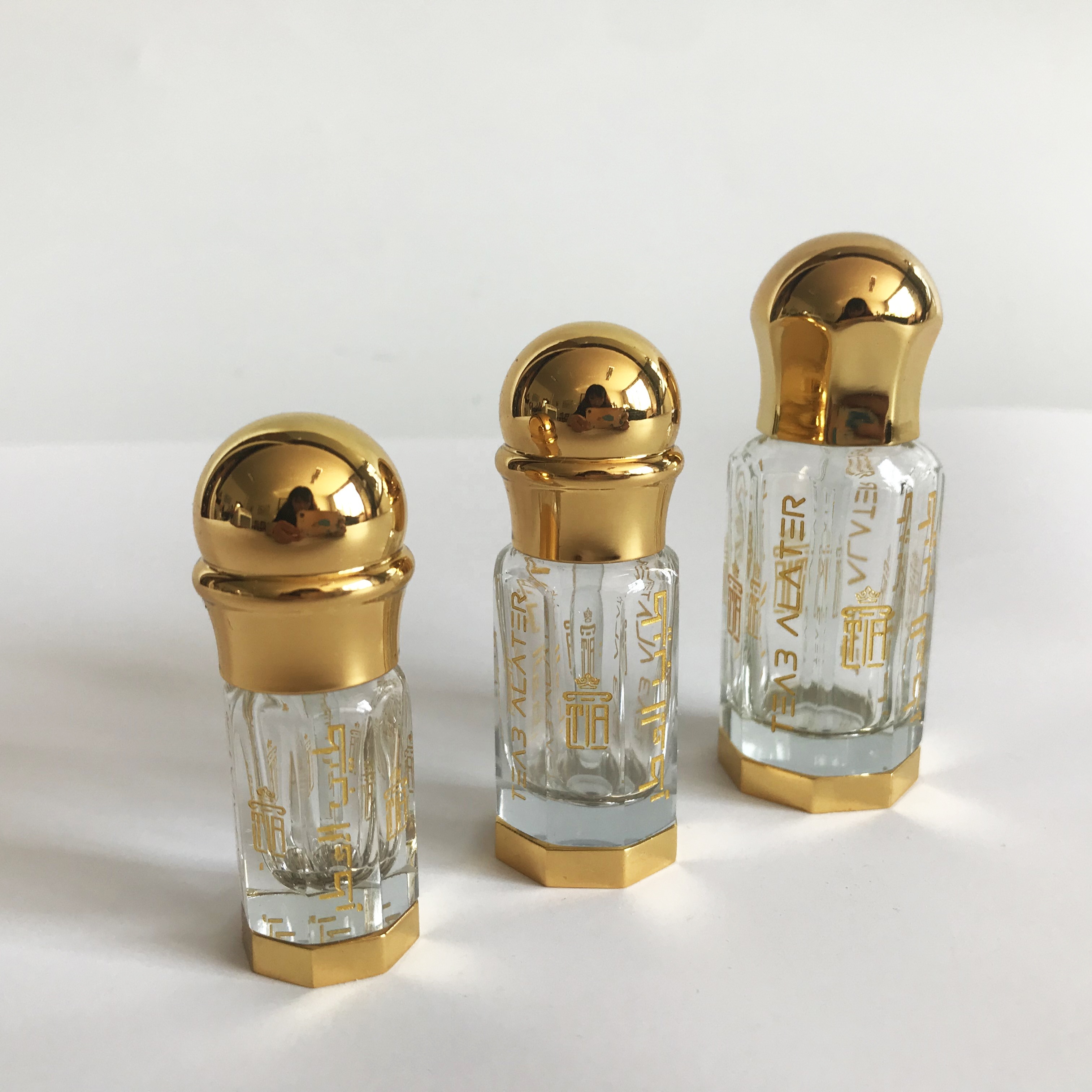 Mini Octagonal Shape Perfume Glass Bottle Design Arabic Small Perfume Bottle Crystal 3/6/12ml Oud Luxury Perfume Bottle Glass