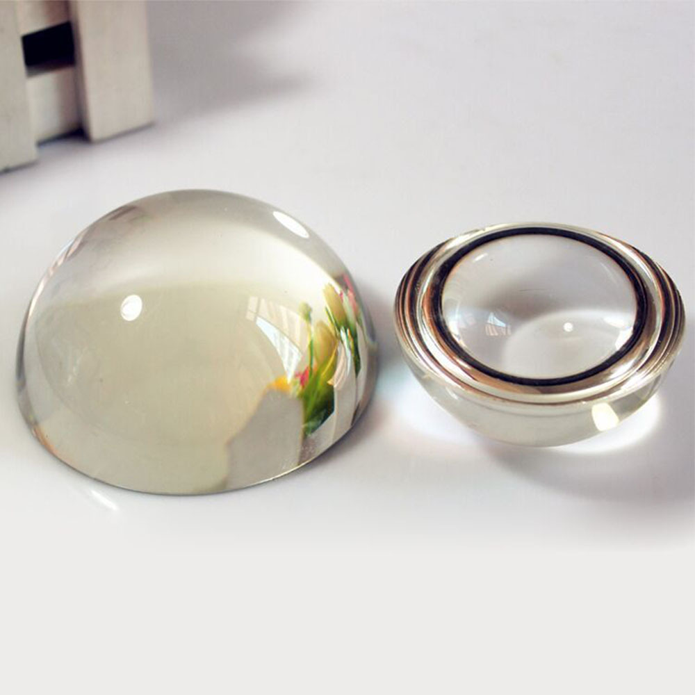 Customized Blank Transparent Glass Hemisphere  Dome magnifier Crystal Round Paperweight