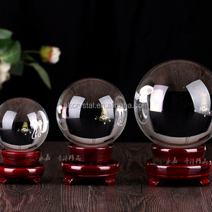 Wholesale good fortune office or home decorative large small clear glass globe K9 crystal glass ball 150-200mm