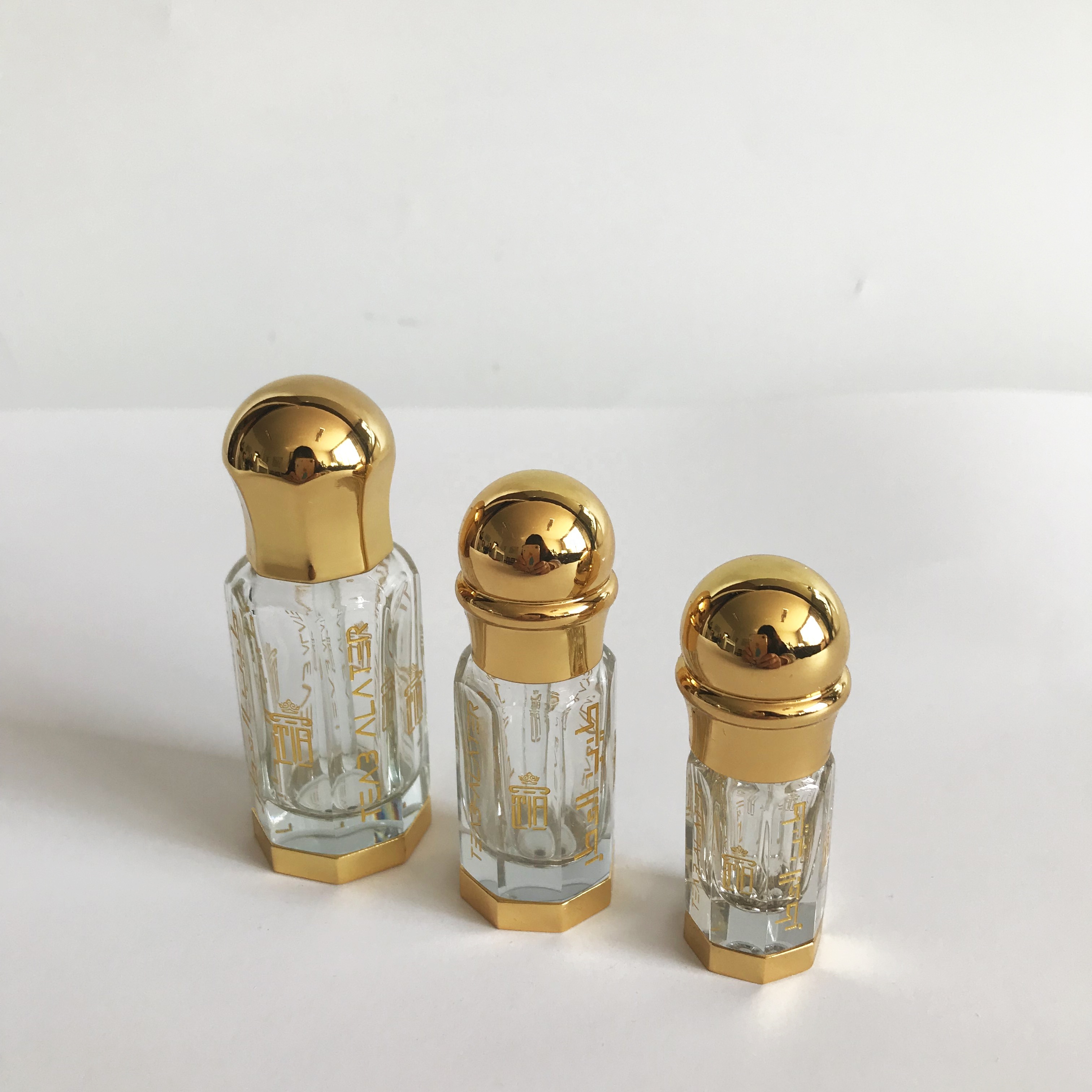 Mini Octagonal Shape Perfume Glass Bottle Design Arabic Small Perfume Bottle Crystal 3/6/12ml Oud Luxury Perfume Bottle Glass