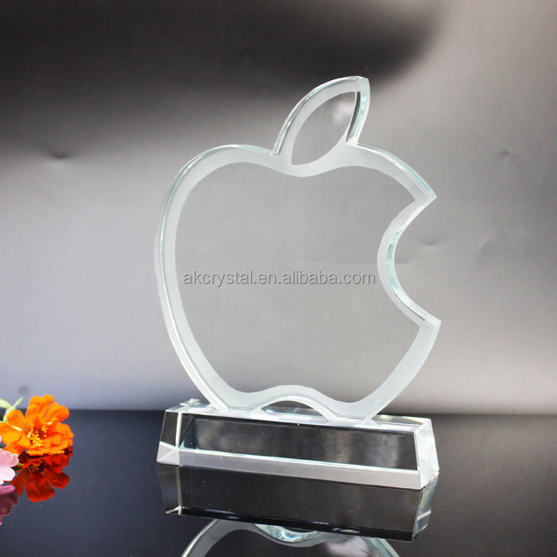 Specially Shape Printing Colorful Marathon Good Looking Cheap Custom Trophy Plaque Glass Crystal Award