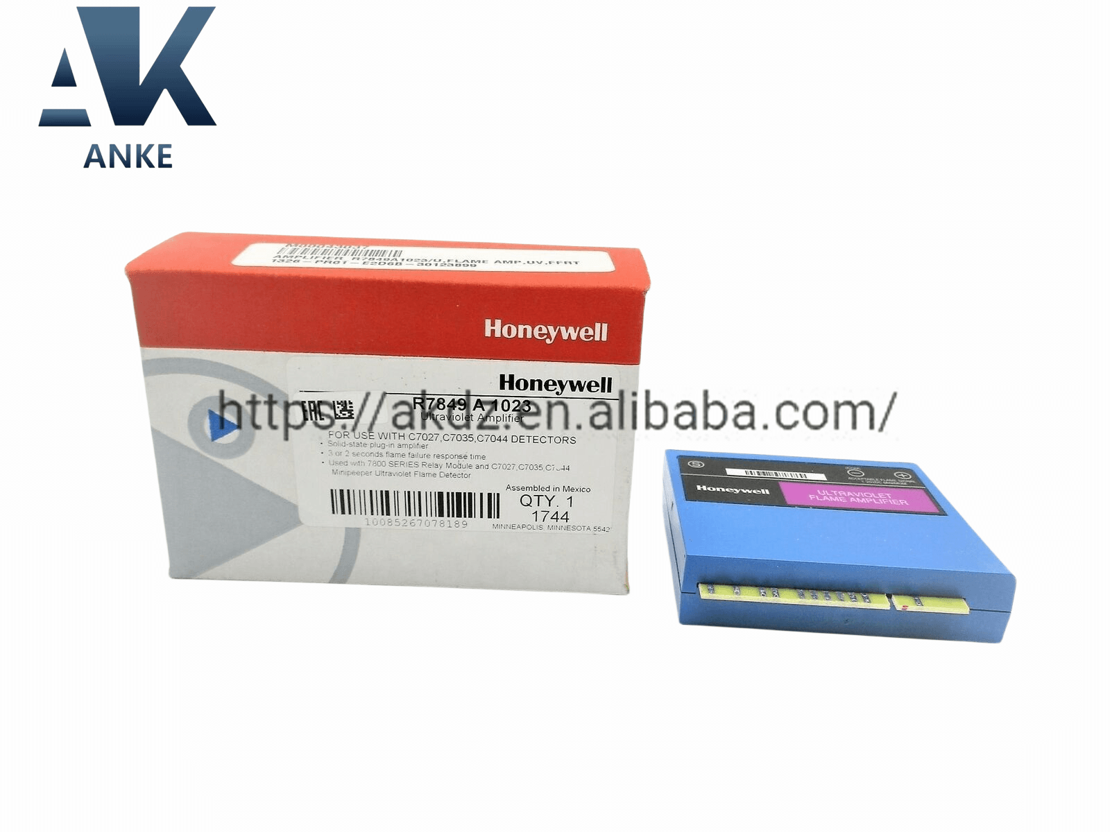 Honeywell R7849A1023 Ultraviolet Flame Amplifier R7824/R7847/R7848/R7849/R7851/R7861/R7886