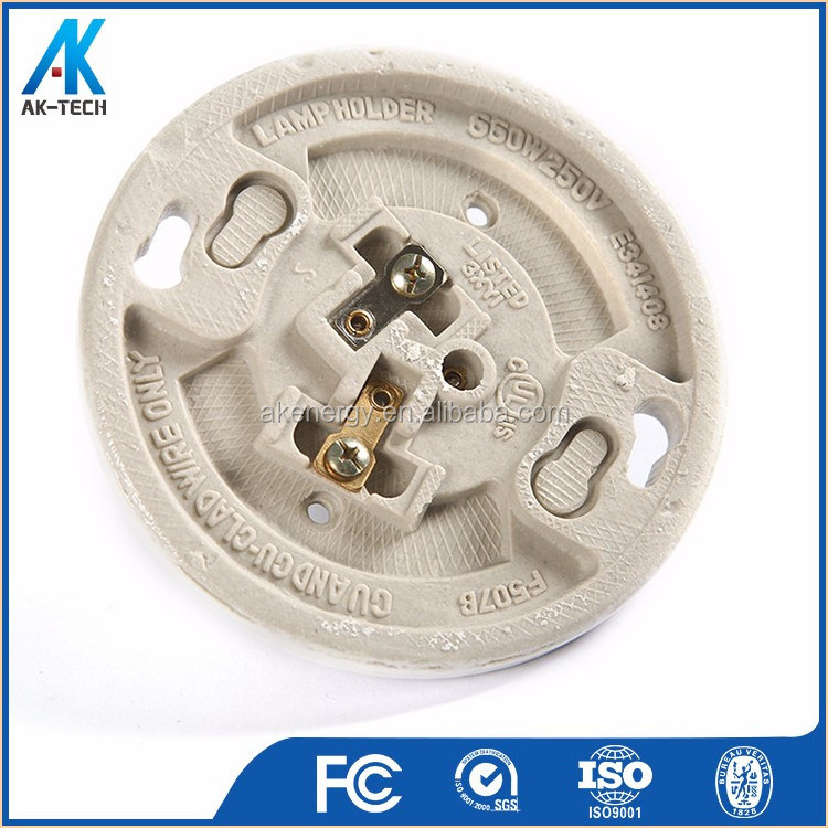 250v 660w ce ceramic lamp holder , ceiling light bulb holder