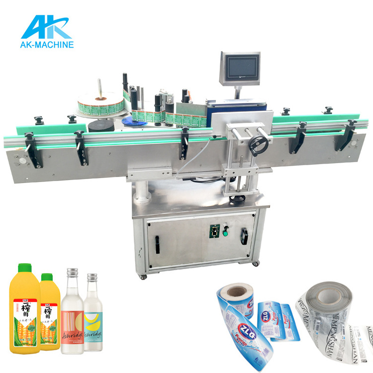 Low Price AK-SL100 Self Adhesive Labeling Machine / Multi-Function Sticker Labeling Applicator