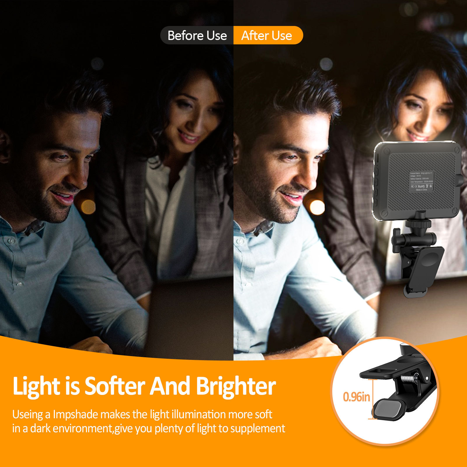 Factory Supply Mobile Phone Selfie Fill Light For Camera Youtube Live Lightweight Portable Mini Clip On Fill Light