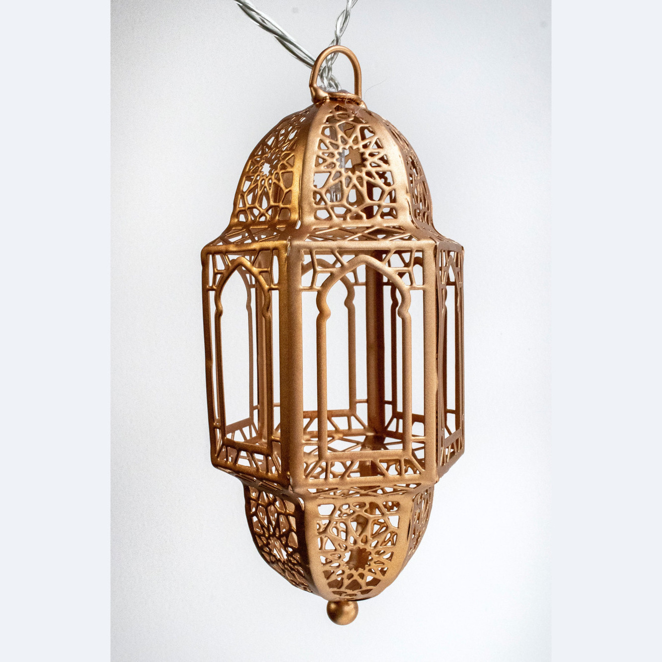 Mini Decorative Hanging Moroccan Candle Lanterns Indoor and Outdoor Lighting Gold Metal Handmade Moroccan Lanterns