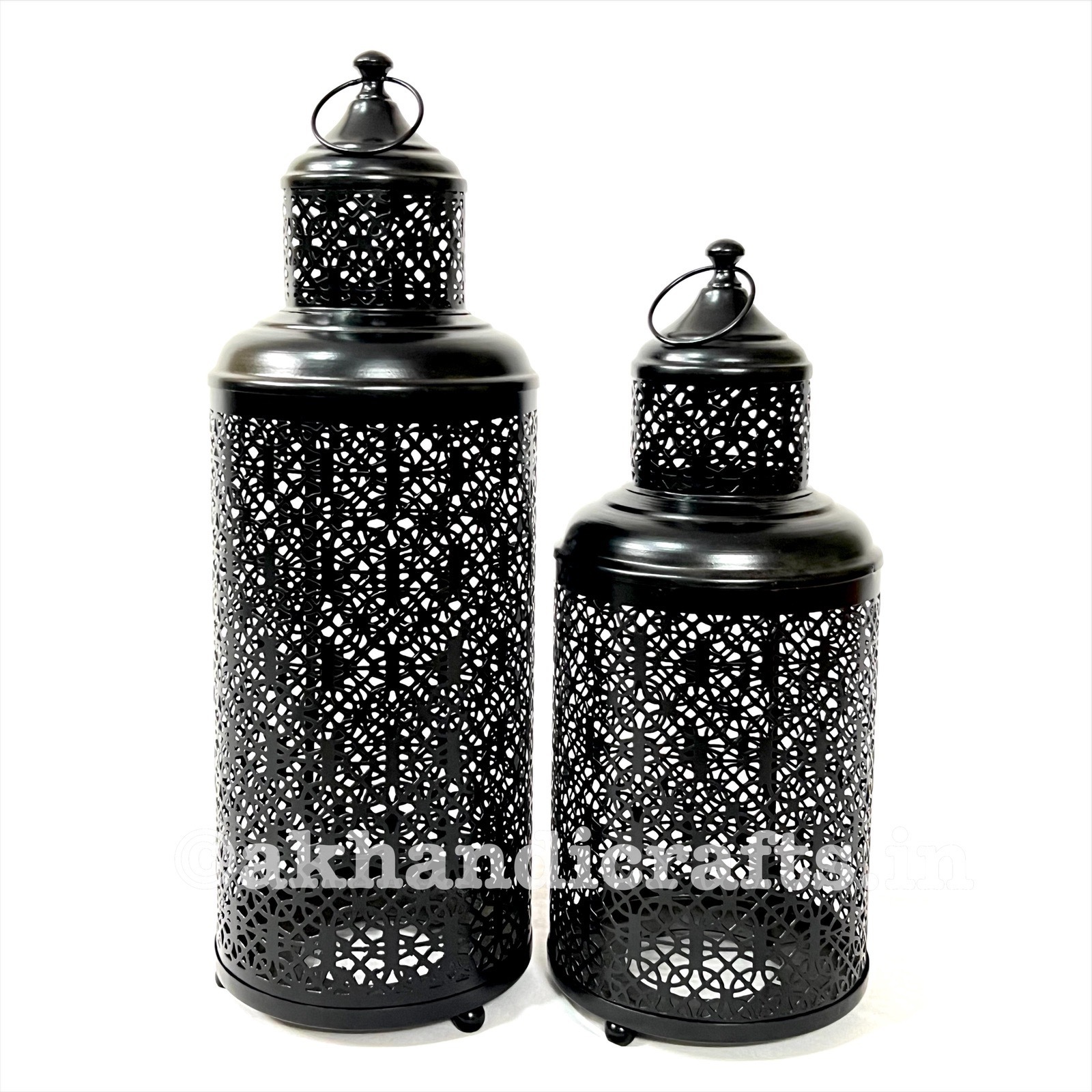 Mini Decorative Hanging Moroccan Candle Lanterns Indoor and Outdoor Lighting Gold Metal Handmade Moroccan Lanterns