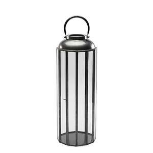 Home and Garden Decorations Large Metal Candle Pillar Holder Lantern Glass Hurricane Floor Lamp